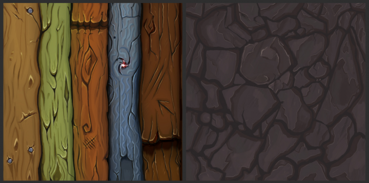 Текстуры дерева и камня