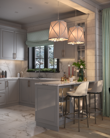 гостиная-кухня