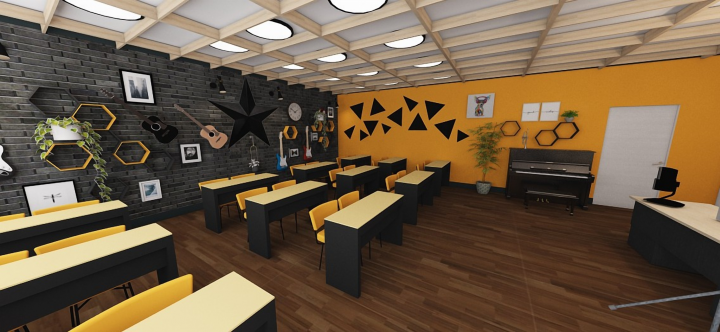 Интерьер музыкального класса