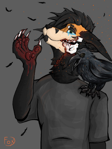 Арт демона лиса