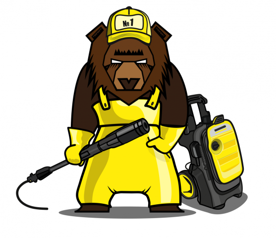 Медведь для логотипа автомойки