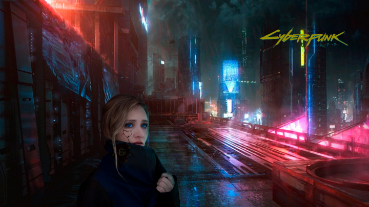 фотошоп в стиле киберпанк