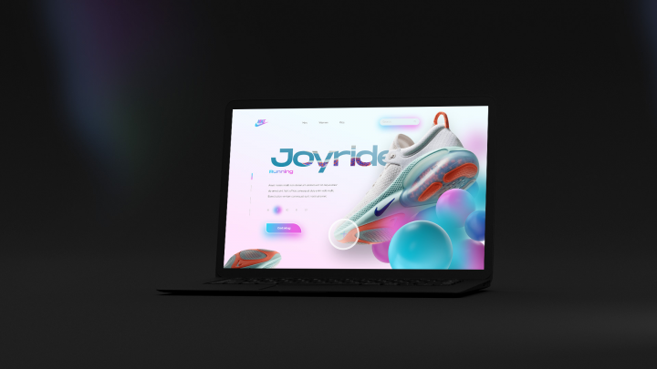 Дизайн сайта для кроссовок Nike Joyride