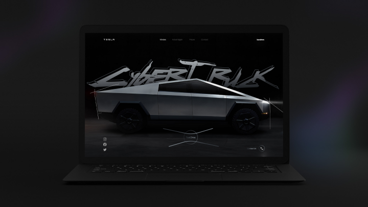 Дизайн-концепт для компании TESLA