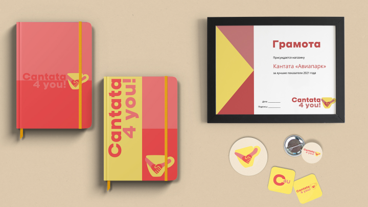 айдентика HR-бренда компании "Cantata"