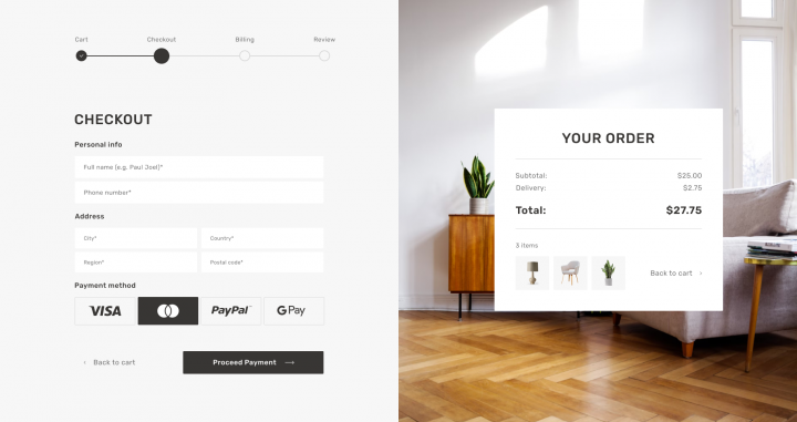 Личный проект: DAILY UI #2. Checkout
