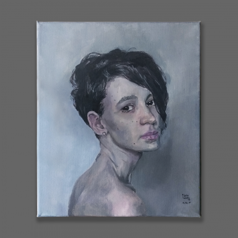 Портрет акрилом, 35х25