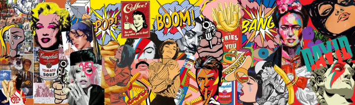 Коллаж. Пример Коллажа Pop Art на Стене