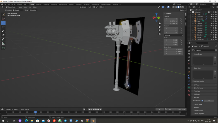 Топор по исходнику без цветов и света