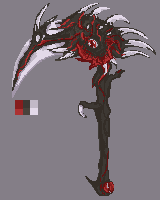 Коса оружие pixel art