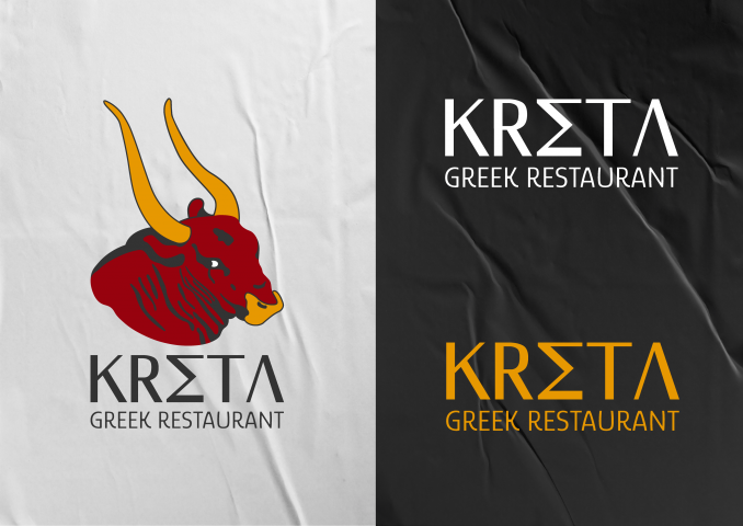 Логотип греческого ресторана "Kreta"