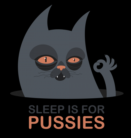 Принт для футболки «сон для слабаков»