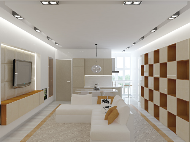 Дизайн проект двухкомнатной квартиры в современном стиле.