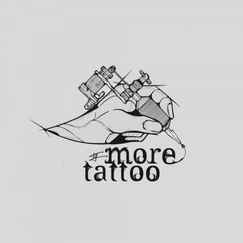 Логотип тату студии "MORE"