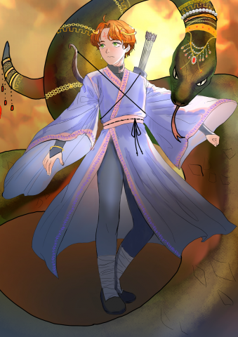 Мальчик лучник призыватель змей