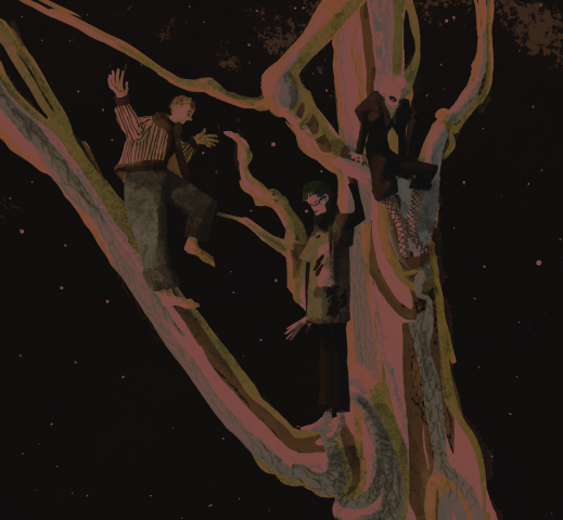 девочки на дереве