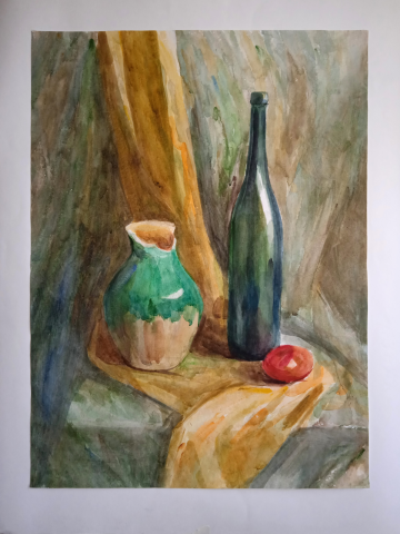 Натюрморт. Бумага,акварель. Формат 48х66