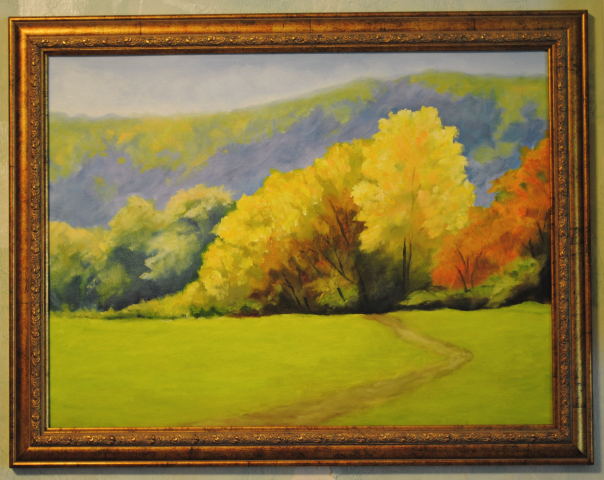 Пейзаж. Картина маслом. Копия. Формат А3