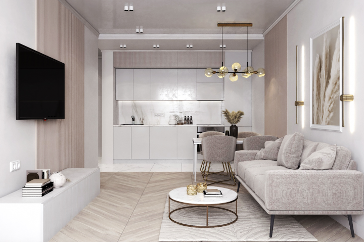 Дизайн кухнии-столовой