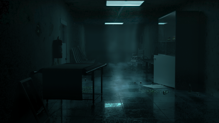 Коридор в заброшенной больнице