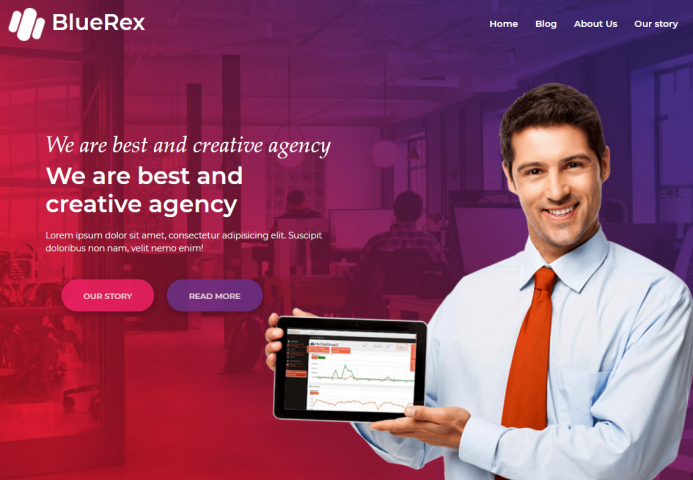 Bluerex – сайт для агентства