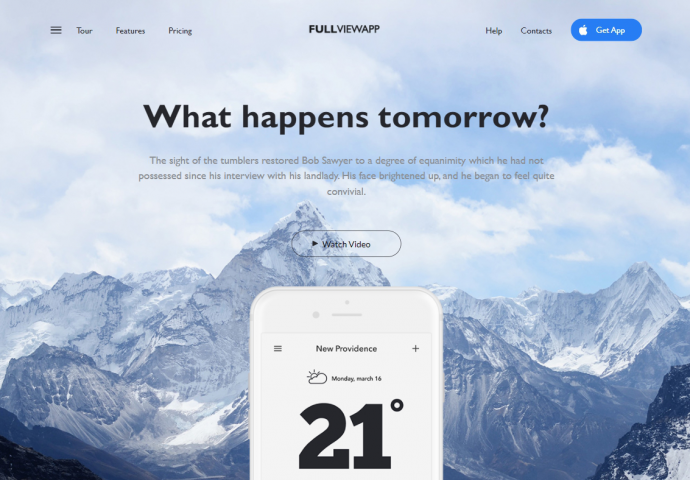 Fullviewapp –  landing page