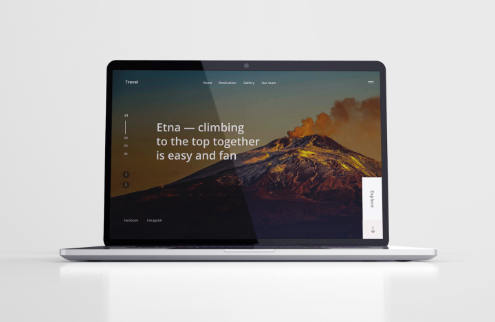 Первый экран лендинга