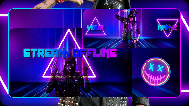 Twitch Оформление Neon