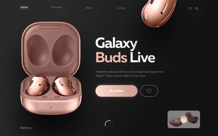 Landing page concept Samsung