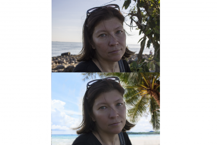 Ретушь портрета с заменой фона