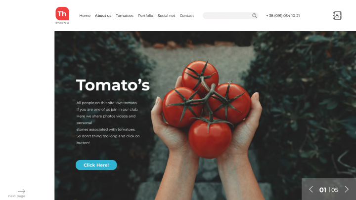 Сайт для любителей и почитателей томатов