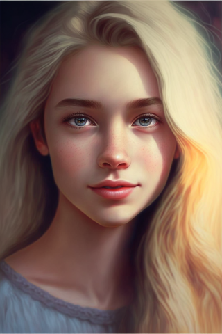 Девушка в реалистичном стиле