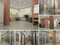 Разработка цвето-фактурного решения зоны лобби жилого дома