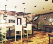 Гостиная с барной стойкой