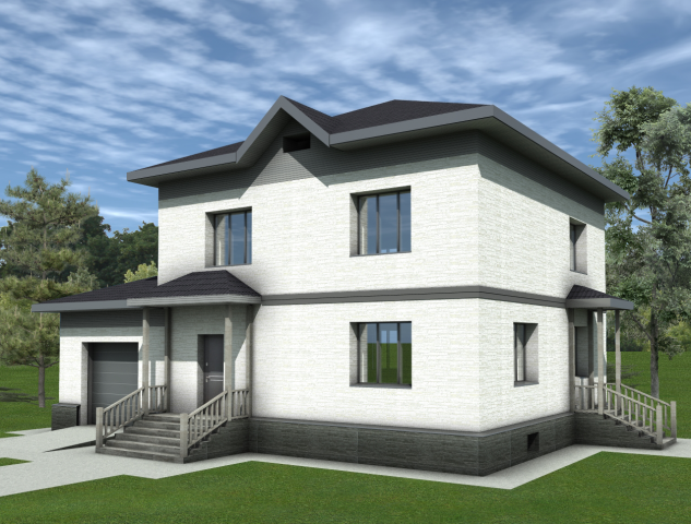 Дизайн-проект жилого дома в пос. Наука 1 вариант