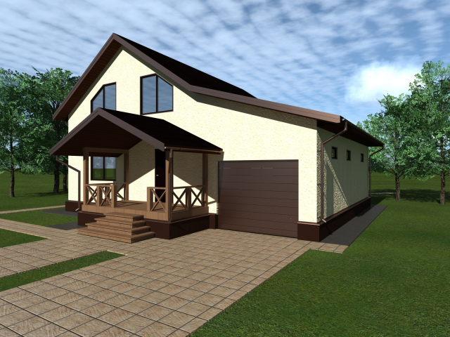 Визуализация жилого дома по готовому проекту