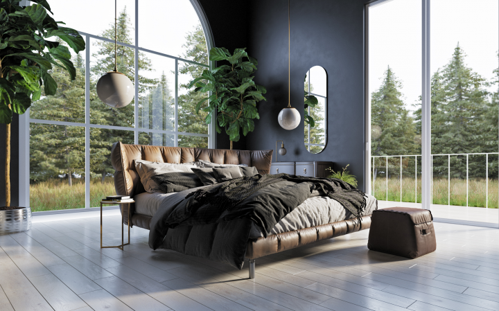 Фотореалистичная 3D визуализация спальной комнаты