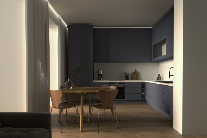 Рендер кухни, которую я разработал