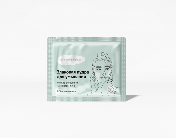 Упаковка-саше (пробник) злаковой пудры для умывания