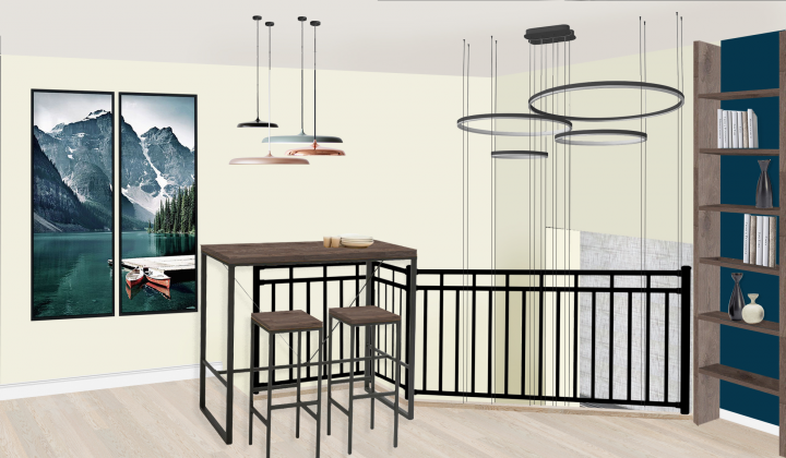 Кухня-гостиная лофт