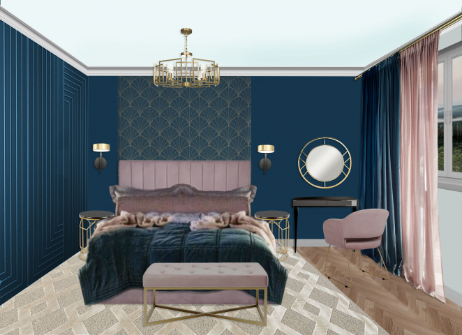 Спальня в арт-деко