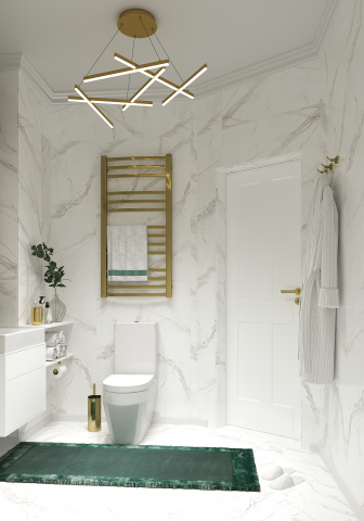 Ванная комната в арт-деко