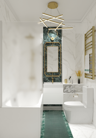 Ванная комната в арт-деко