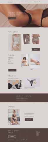 лэндинг магазина нижнего белья