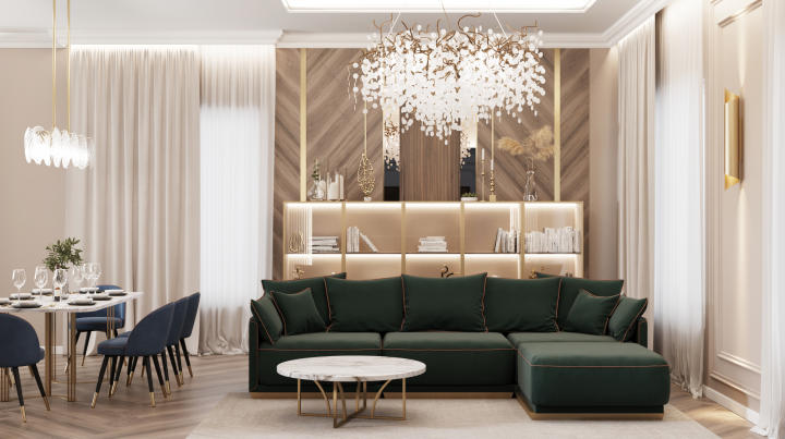 Визуализация гостиной