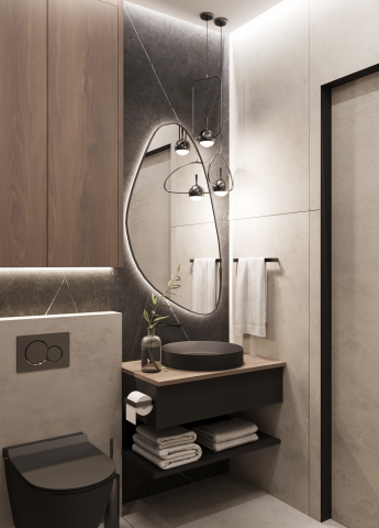 Дизайн, визуализация интерьера ванной