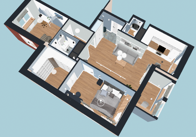 Планировочное решение 3к квартиры