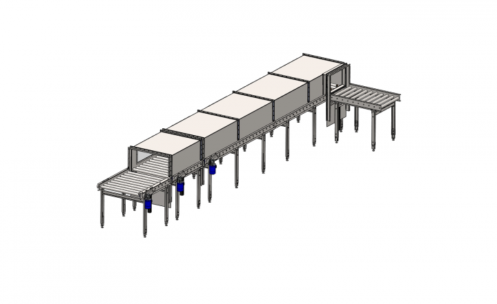 Шиберный приводной конвейер