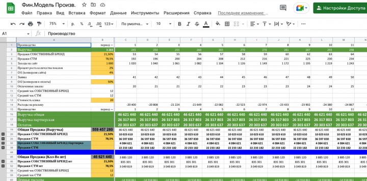 Финансовая модель