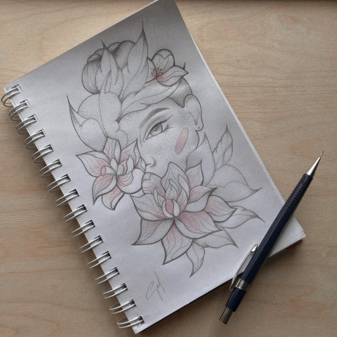 Девушка в цветах